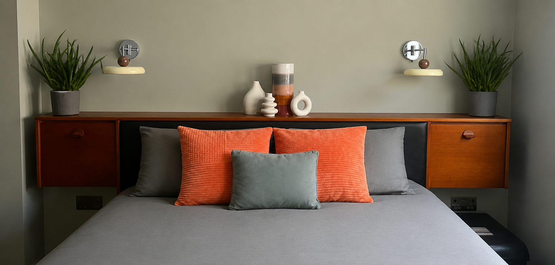 Mid century retro headboard, bedroom extension Macclesfield